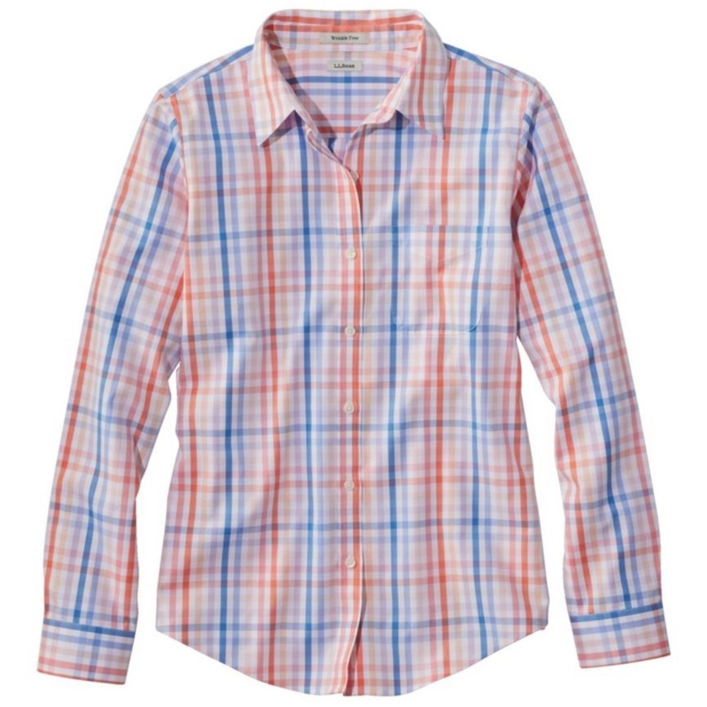 L.L. Bean Men's Pastel Plaid Button-Down Shirt XL